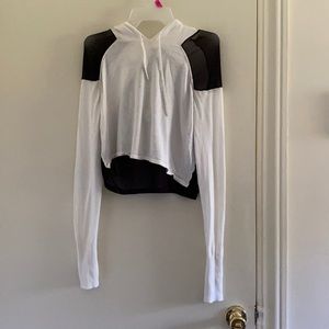 Mesh crop hoodie
